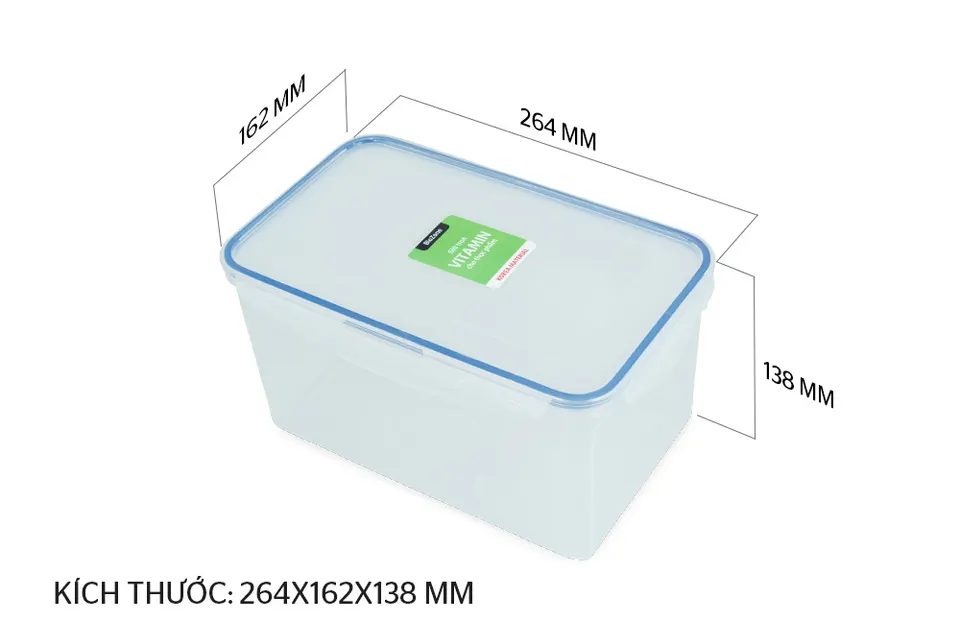 Hộp bảo quản thực phẩm ngăn mát 3600ml BioZone KB-CO3600P