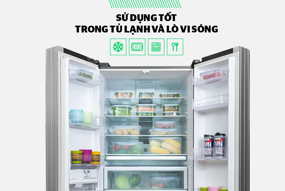 Hộp bảo quản thực phẩm ngăn mát 3600ml BioZone KB-CO3600P