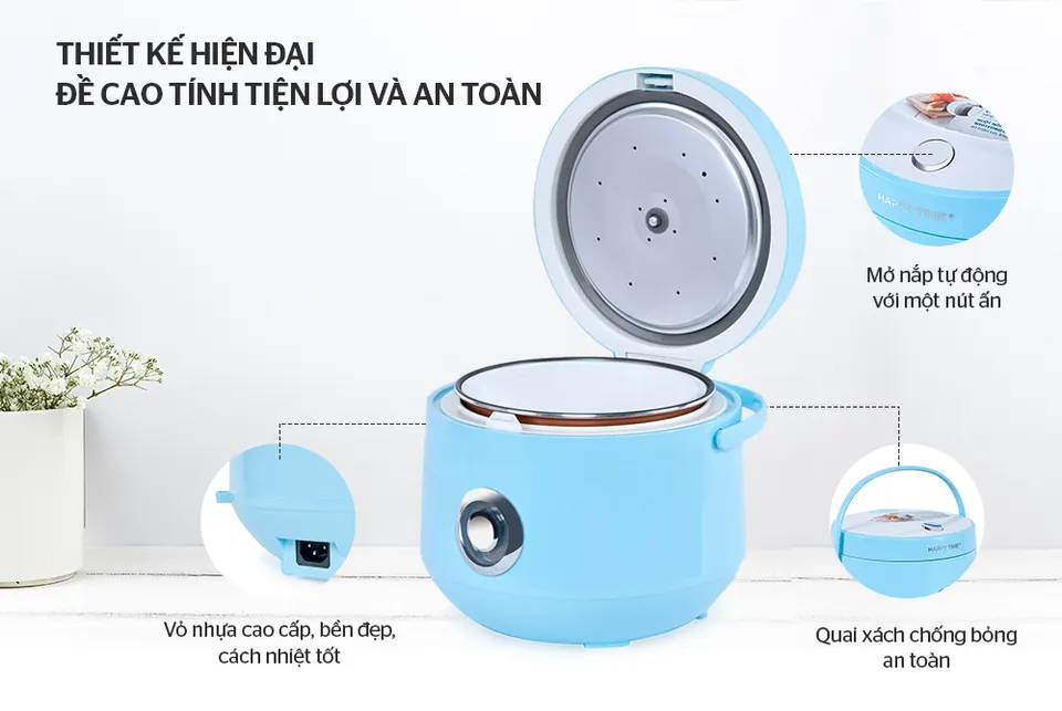 NỒI CƠM ĐIỆN 1.2L HAPPY TIME HTD8522G 3