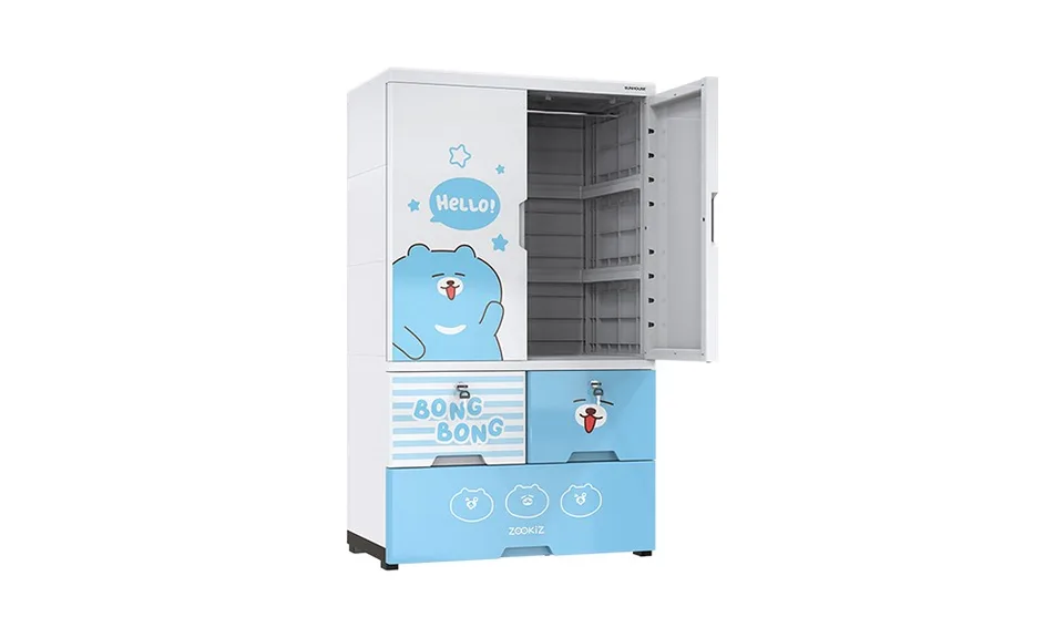 Tủ nhựa trẻ em 2 cánh Happy Kids SUNHOUSE KS-CA1177B3 4