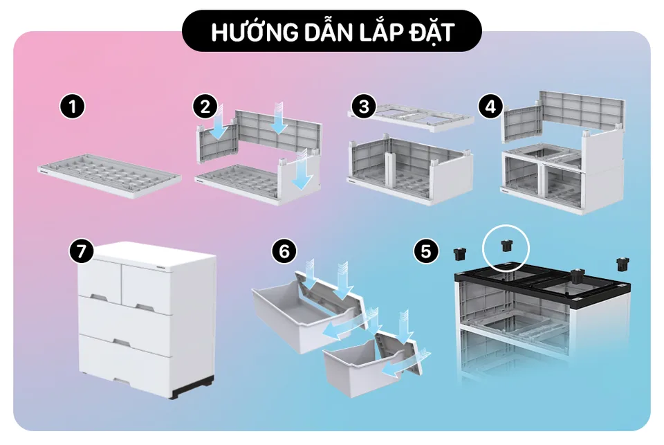 Tủ nhựa trẻ em 6 ngăn Happy Kids SUNHOUSE KS-CA688G6 16