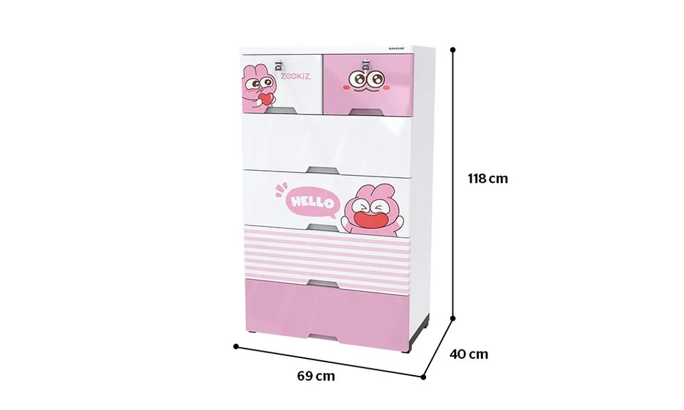 Tủ nhựa trẻ em 6 ngăn Happy Kids SUNHOUSE KS-CA688G6 9