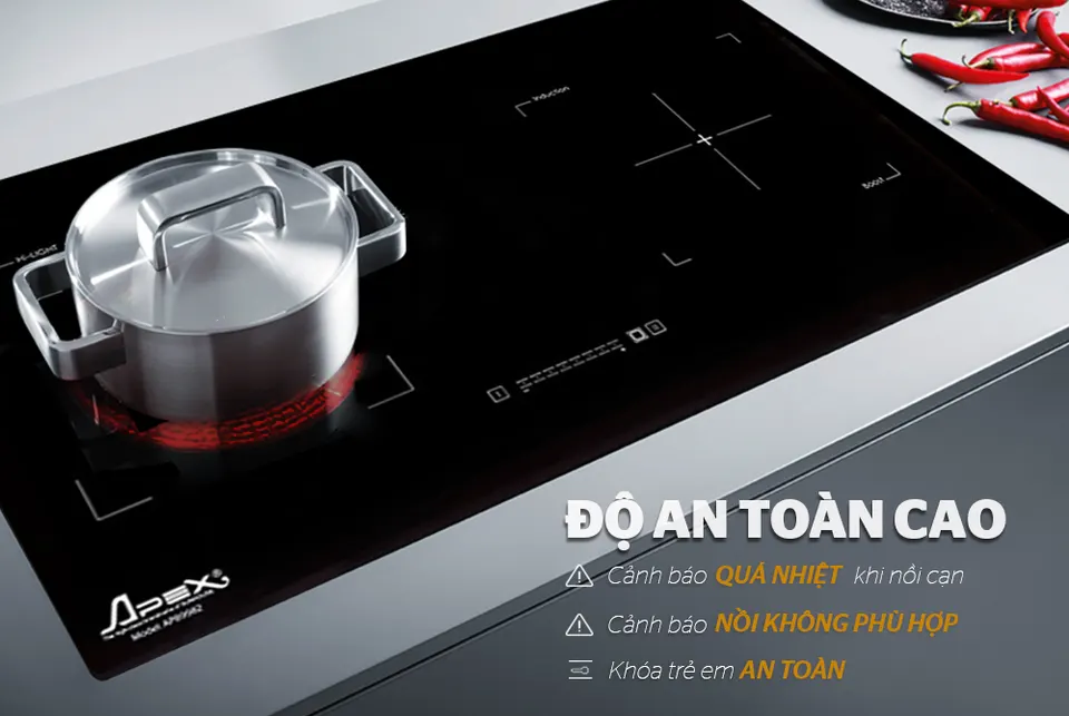 Bếp đôi điện từ hồng ngoại APEX APB9982