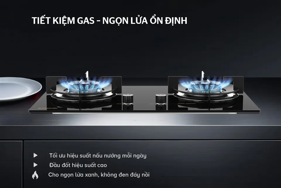 BẾP GAS ÂM KÍNH SUNHOUSE SHB62010