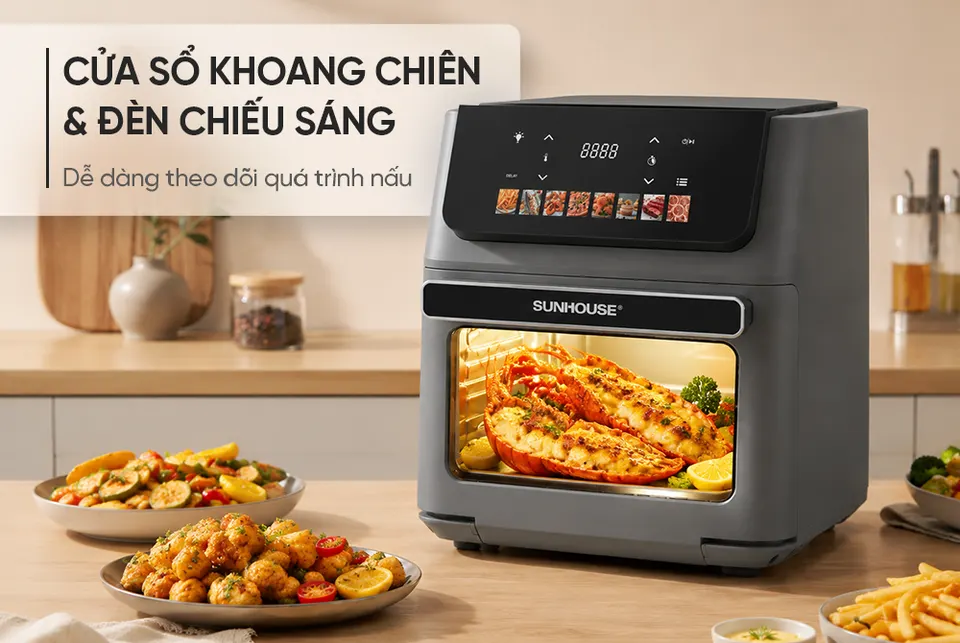 Nồi chiên không dầu 11L SUNHOUSE SHD4091