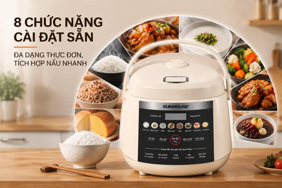 NỒI CƠM ĐIỆN TỬ 1.8L SUNHOUSE SHD8926
