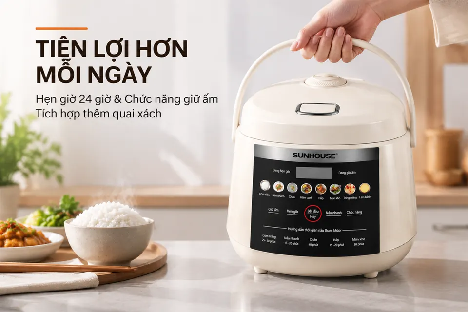 NỒI CƠM ĐIỆN TỬ 1.8L SUNHOUSE SHD8926
