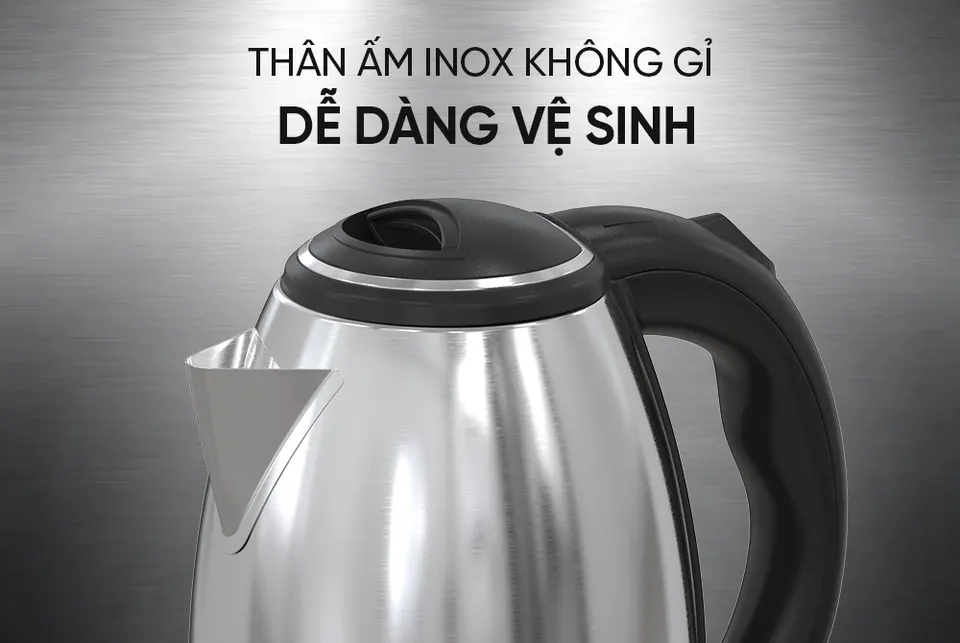 Ấm siêu tốc Inox 1.8L SUNHOUSE SHD1181