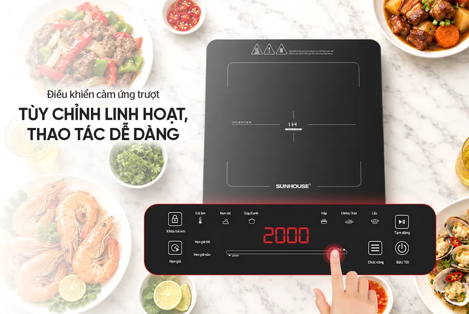 BẾP TỪ ĐƠN CẢM ỨNG SUNHOUSE SHD6875GT