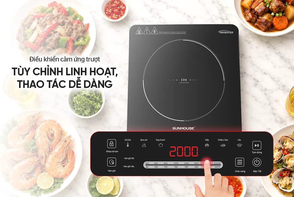 Bếp từ đơn cảm ứng SUNHOUSE SHD6874