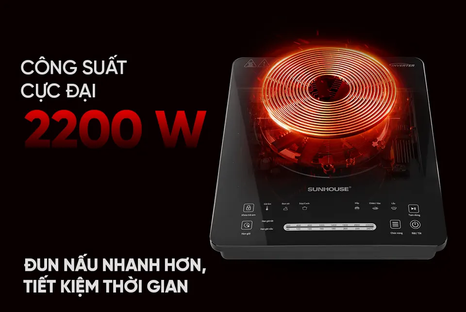 Bếp từ đơn cảm ứng SUNHOUSE SHD6874