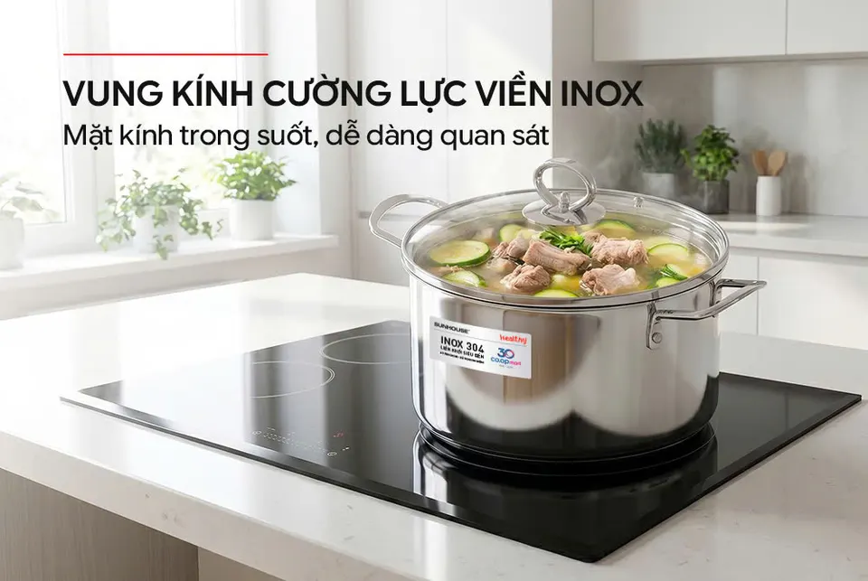 Nồi lẻ inox nguyên khối Sunhouse Healthy SHG601-20DC