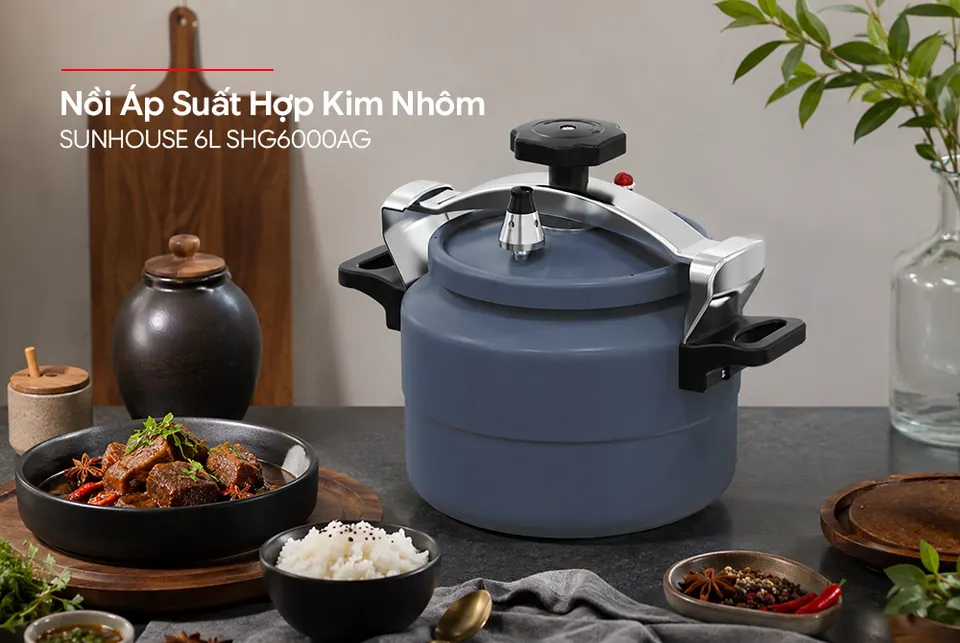 Nồi áp suất hợp kim nhôm SUNHOUSE SHG6000AG