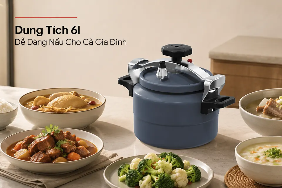 Nồi áp suất hợp kim nhôm SUNHOUSE SHG6000AG