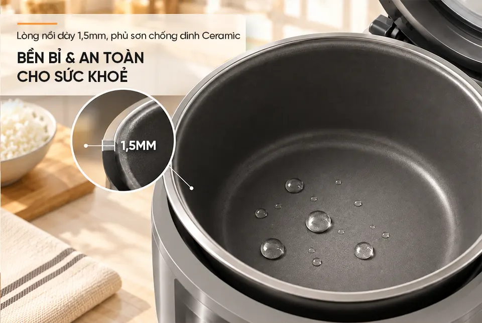 Nồi cơm điện 1.8L SUNHOUSE SHD8636