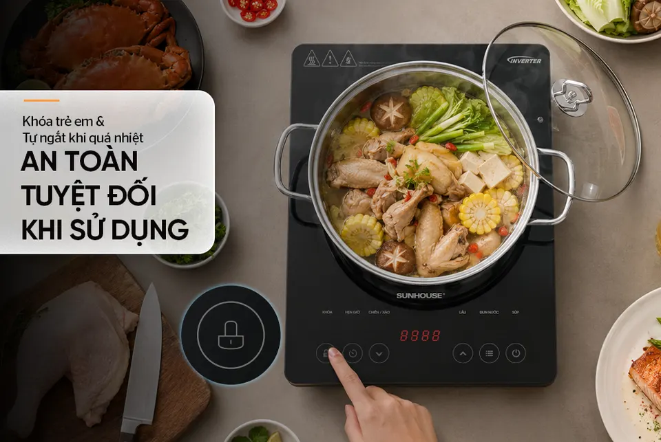 Bếp từ đơn cảm ứng SUNHOUSE SHD6892
