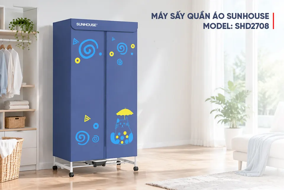 Máy sấy quần áo SUNHOUSE SHD2708