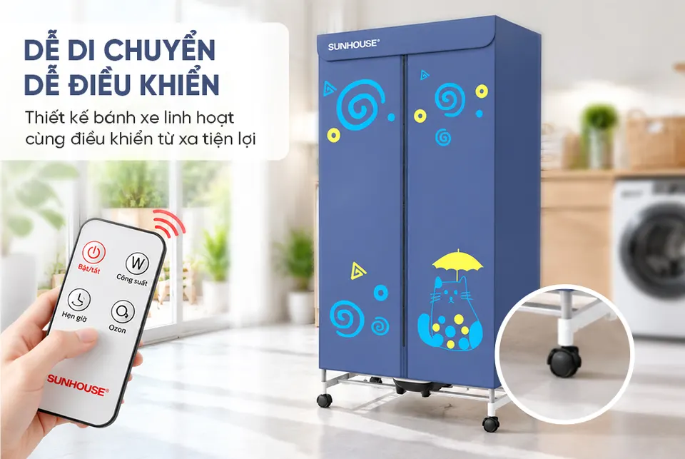 Máy sấy quần áo SUNHOUSE SHD2708