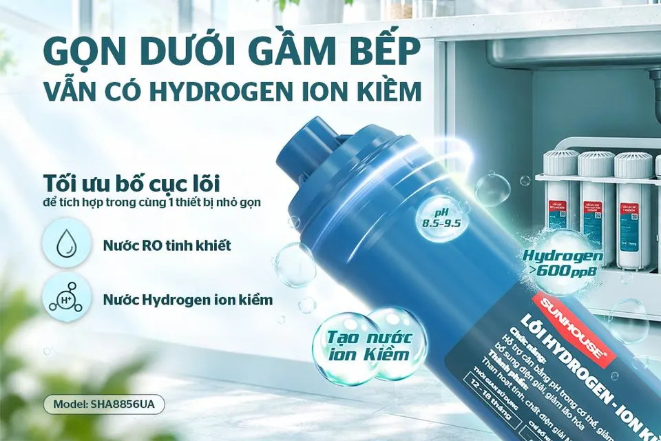 Máy lọc nước RO không vỏ SUNHOUSE 10 lõi SHA8856UA