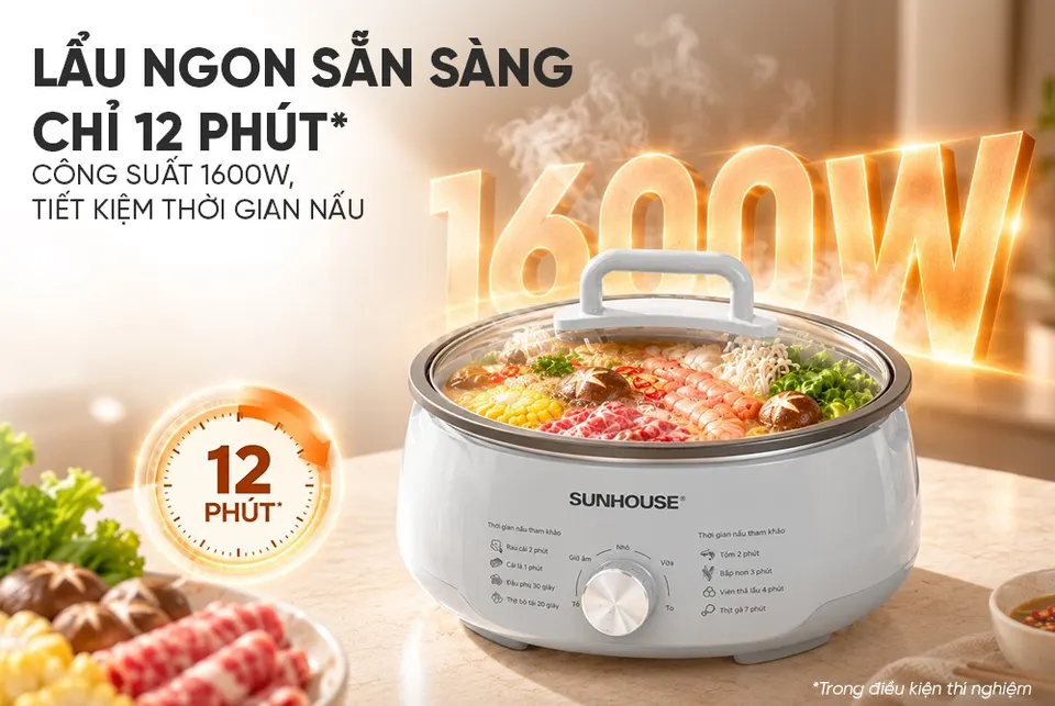 LẨU ĐIỆN 4.5L SUNHOUSE SHD4546