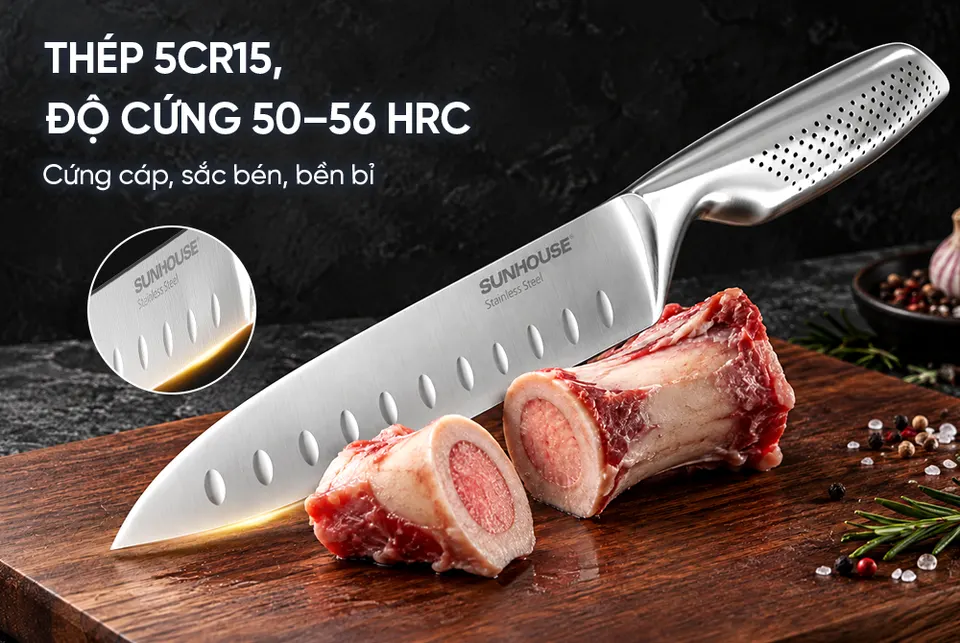 DAO BẾP CHEF NGUYÊN KHỐI SUNHOUSE HEALTHY KS-KN203C1