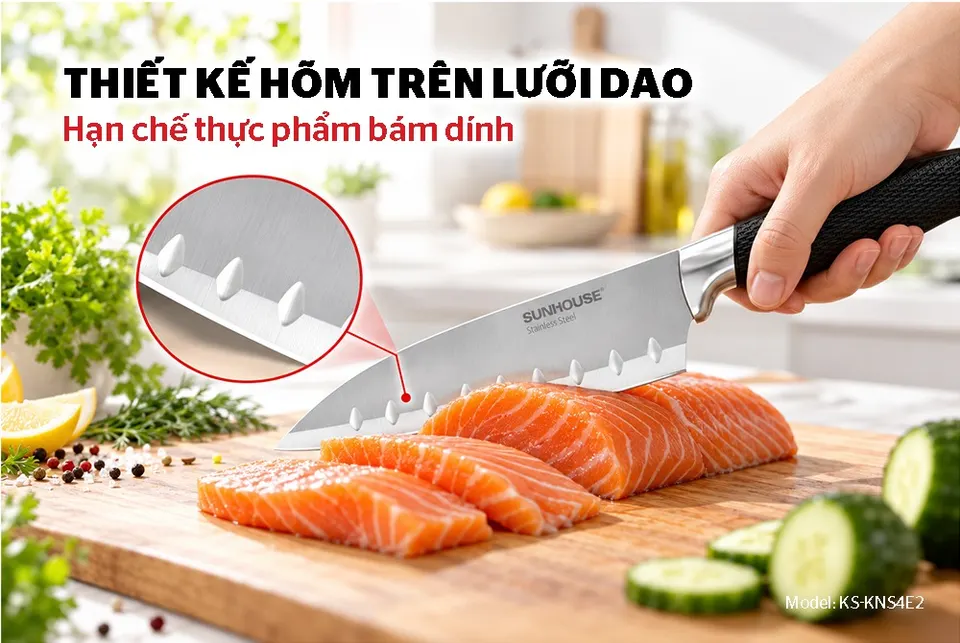 BỘ DAO NHÀ BẾP 4 MÓN SUNHOUSE ECO KS-KNS4E2