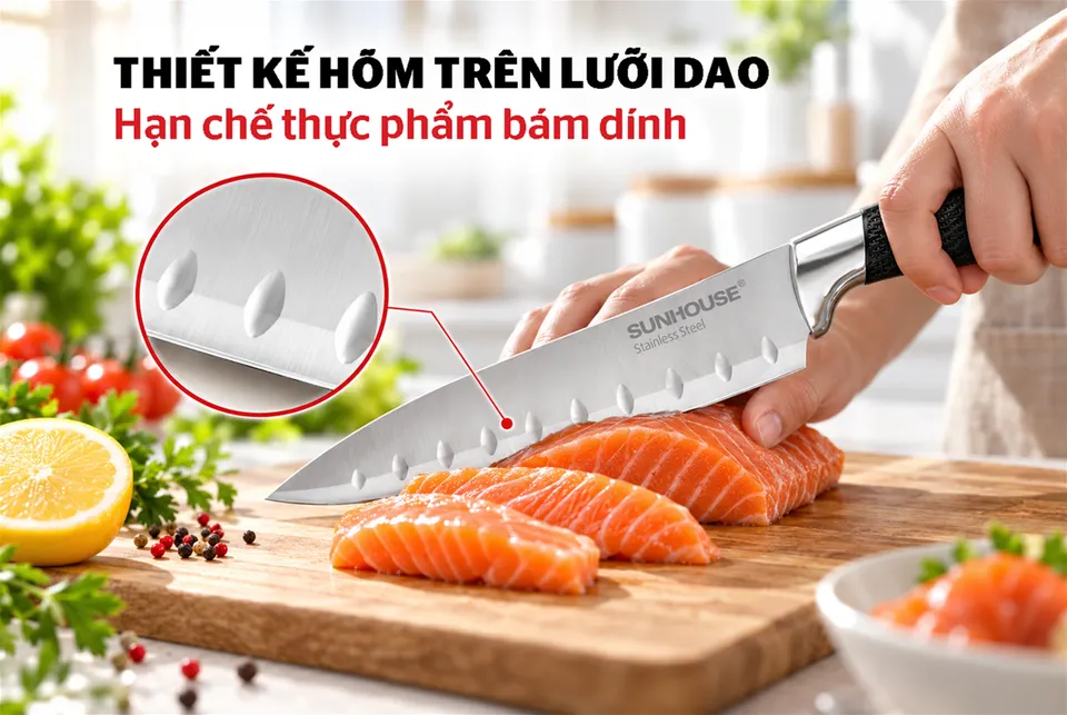 BỘ DAO KÉO NHÀ BẾP 4 MÓN SUNHOUSE ECO KS-KNS4E1