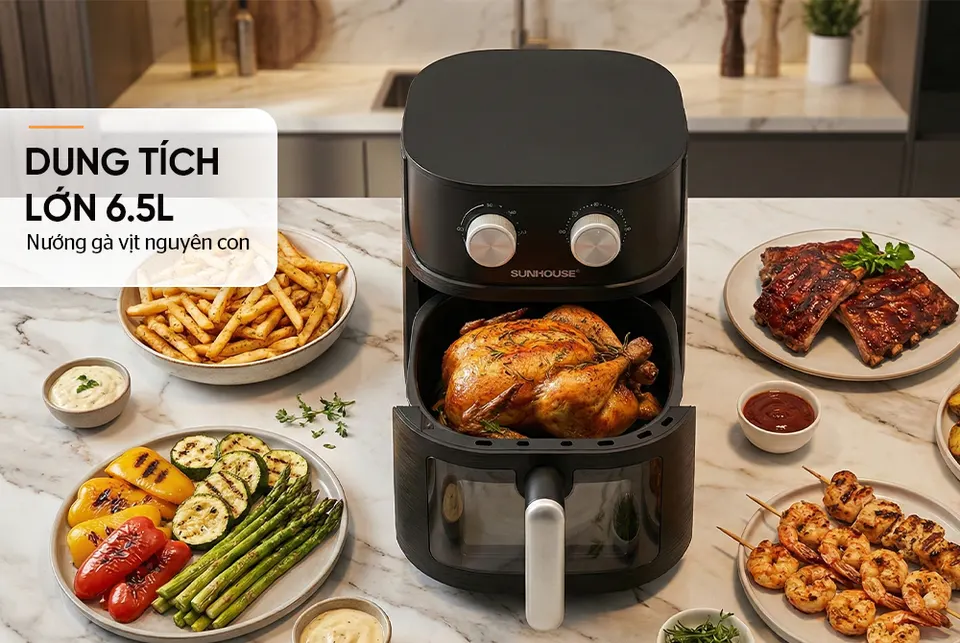 Nồi chiên không dầu 6.5L SUNHOUSE SHD4032