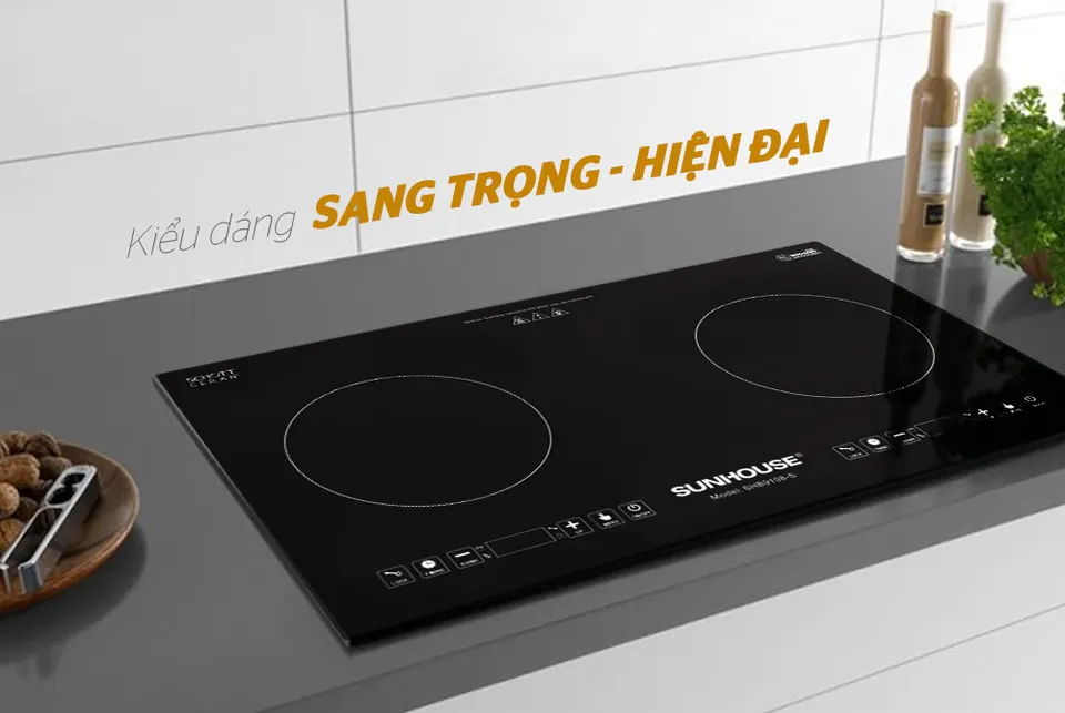 Bếp đôi điện từ SUNHOUSE SHB9108-S