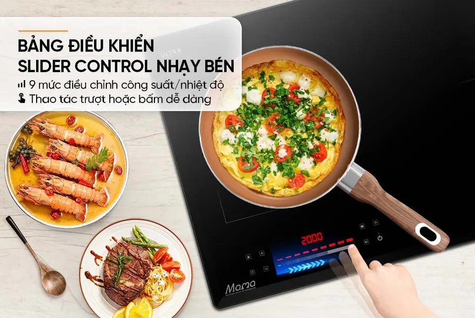 Bếp đôi điện từ SUNHOUSE MMB586-PRO