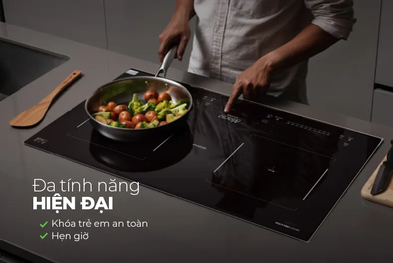 Bếp đôi điện từ SUNHOUSE MAMA MMB99-BN