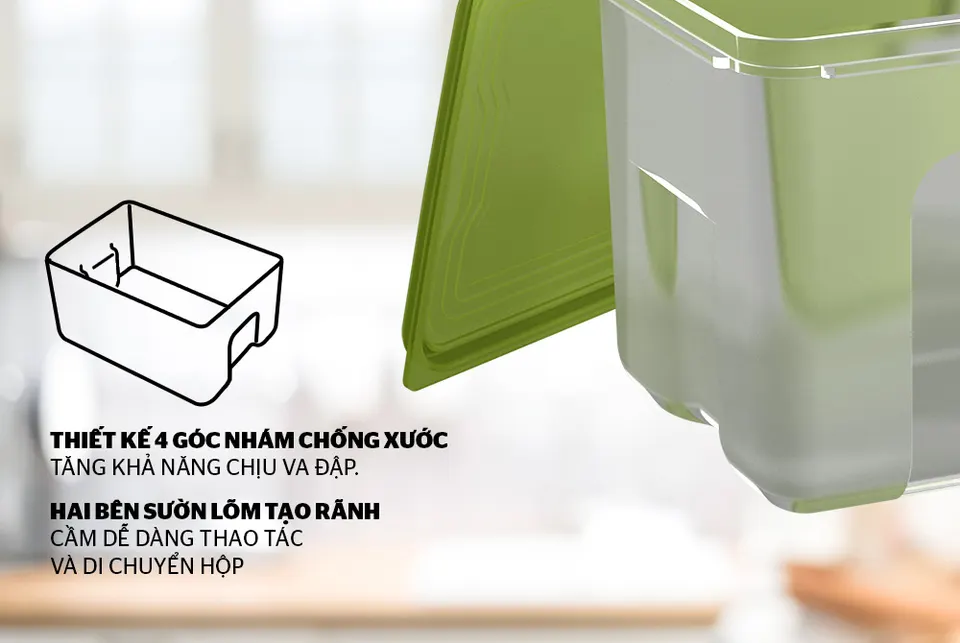Bộ 5 hộp bảo quản thực phẩm khô BIOZONE KB-DR5P02