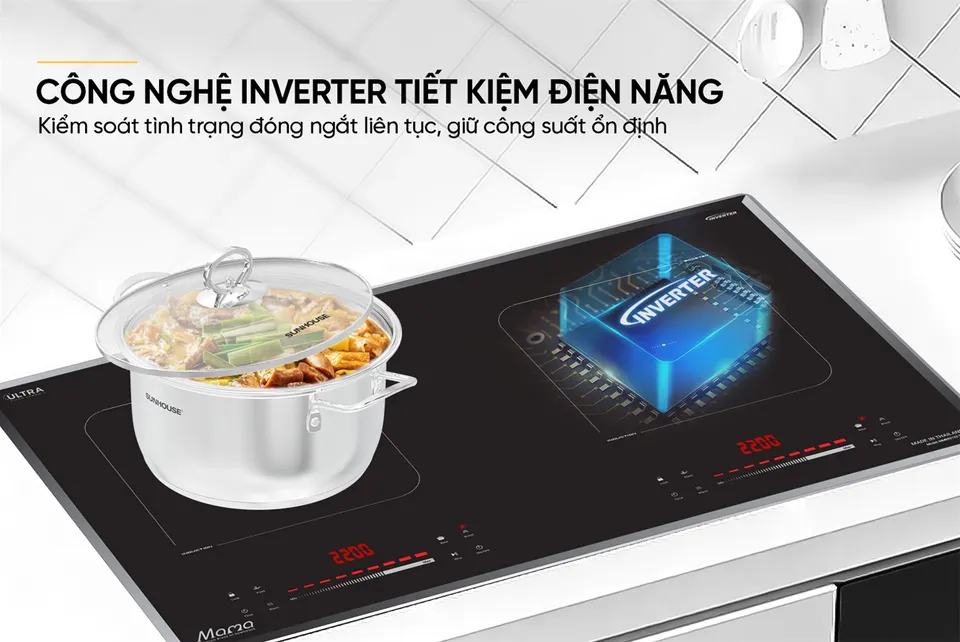 Bếp đôi điện từ SUNHOUSE MAMA MMB82152-TMC