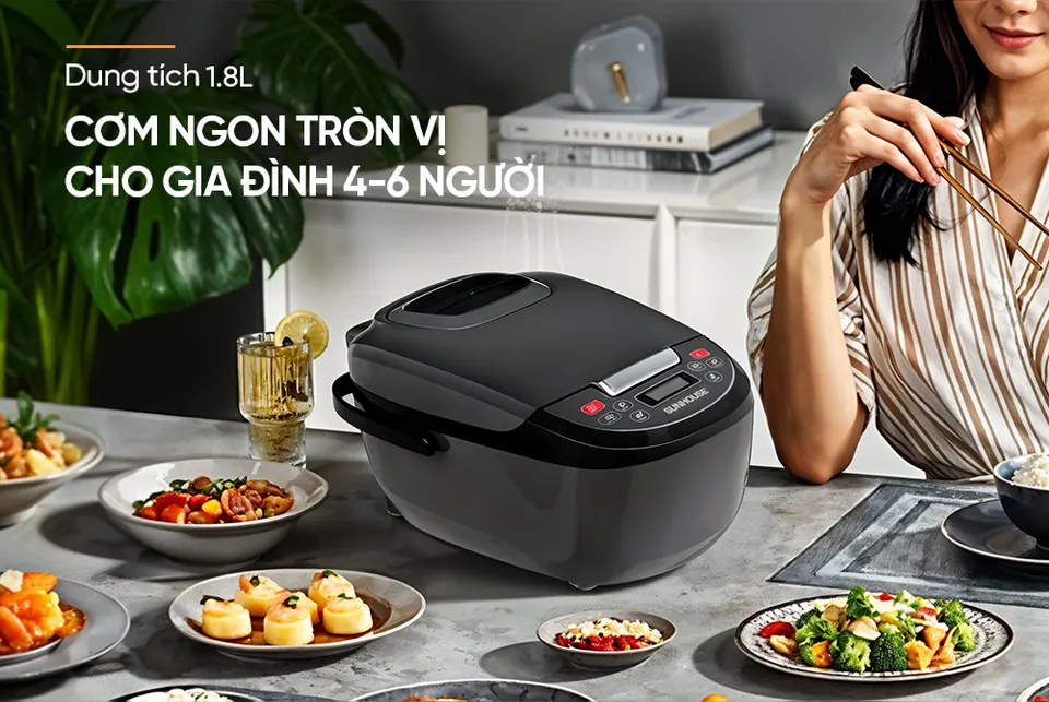 Nồi cơm điện 1.8l SUNHOUSE SHD8909B