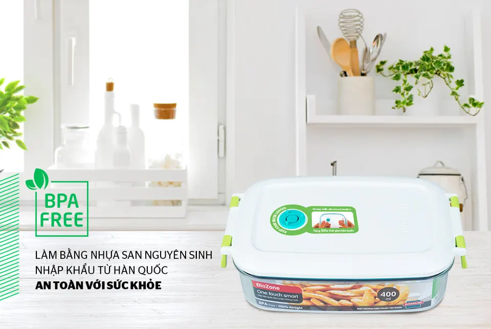 Hộp bảo quản thực phẩm thông minh 400ml BioZone KB-SM400S