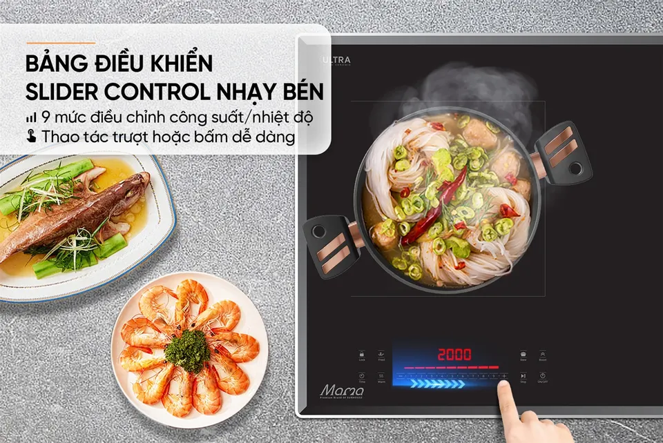 Bếp đôi điện từ SUNHOUSE MAMA MMB568