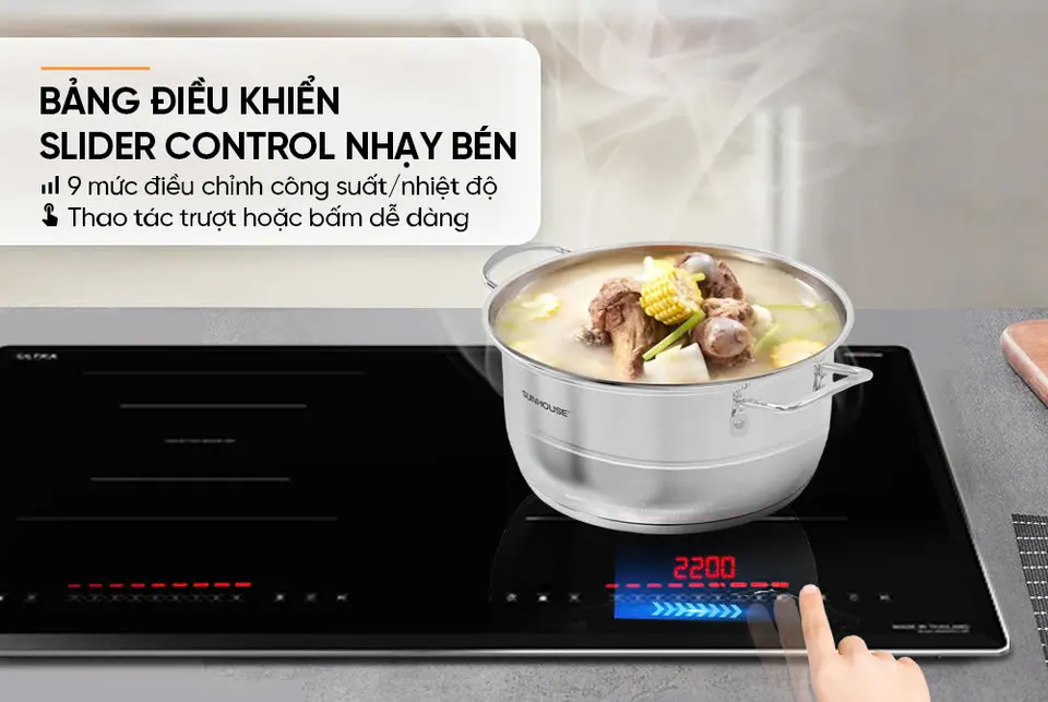 Bếp đôi điện từ SUNHOUSE MAMA MMB82112-TMT