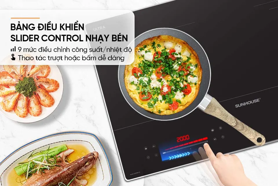 Bếp đôi điện từ SUNHOUSE SHB588-AC