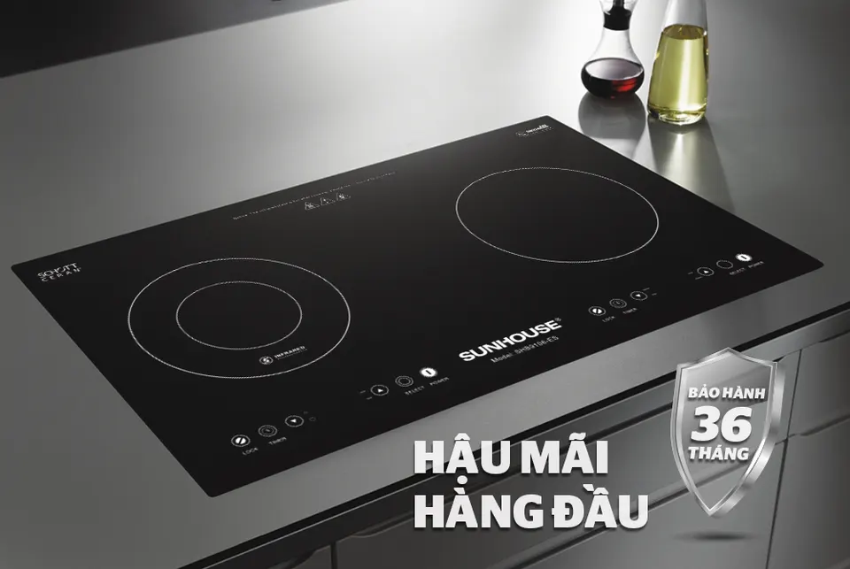 Bếp đôi điện từ hồng ngoại SUNHOUSE SHB9106-ES