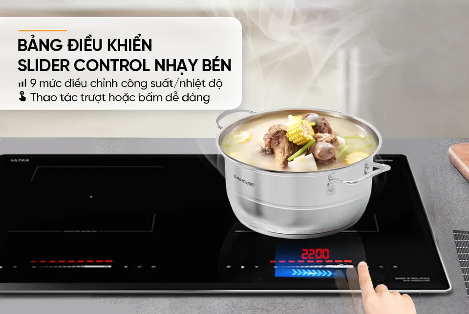 Bếp đôi điện từ SUNHOUSE MAMA MMB82242-MMT