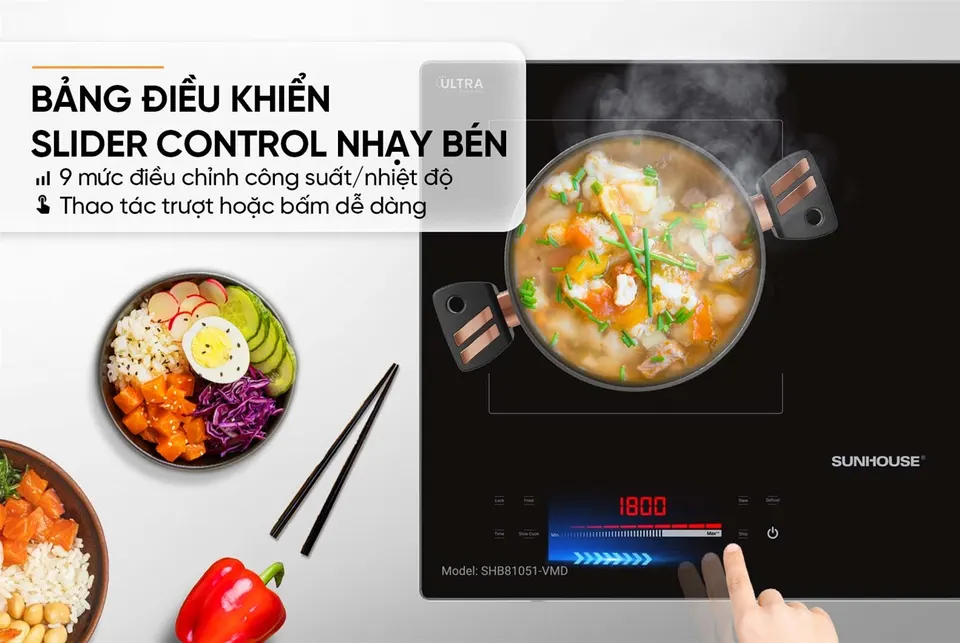 Bếp đôi điện từ hồng ngoại SUNHOUSE SHB81051-VMD