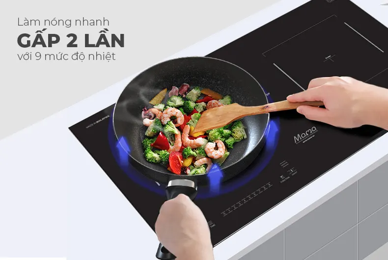 Bếp đôi điện từ SUNHOUSE MAMA MMB99-BN