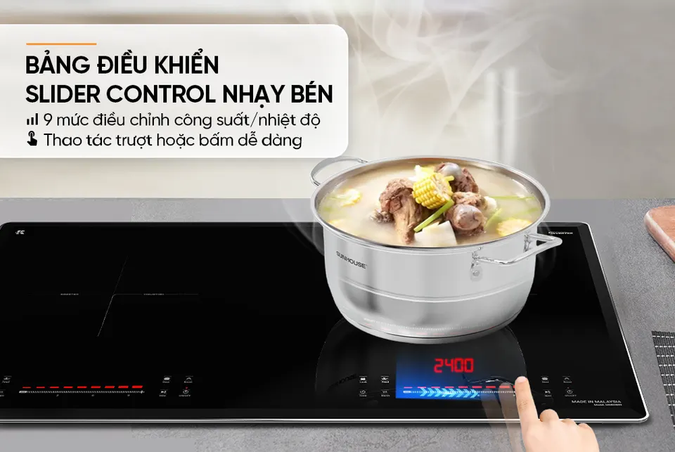 Bếp đôi điện từ SUNHOUSE MAMA MMB5889