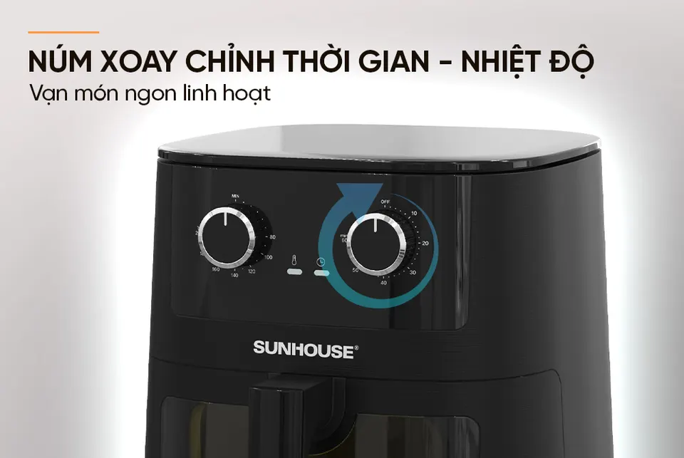 Nồi chiên khng dầu 8L SUNHOUSE SHD4034