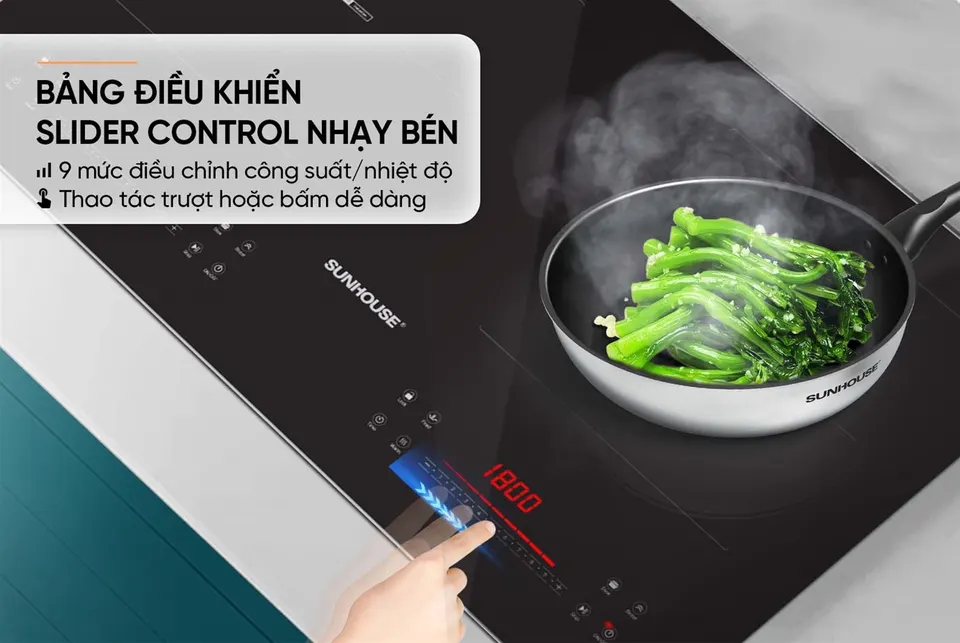 Bếp đôi điện từ SUNHOUSE SHB536-HD