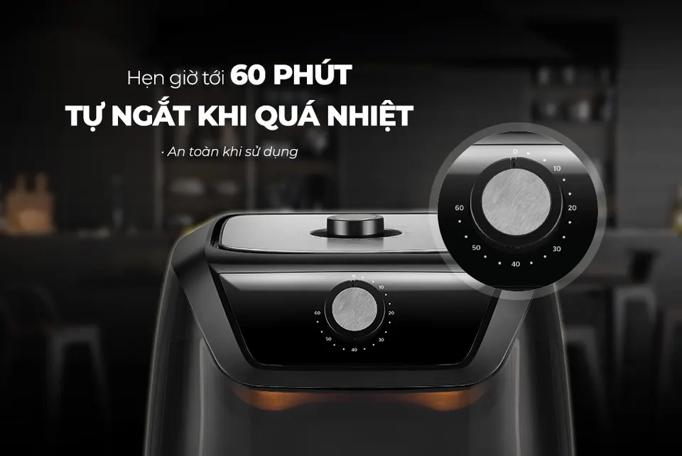Nồi chiên không dầu 6L SUNHOUSE SHD4028