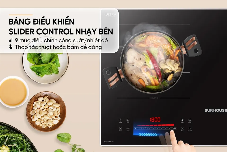 Bếp đôi điện từ SUNHOUSE SHB-567HA