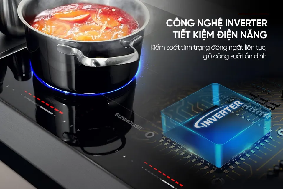 Bếp đôi điện từ SUNHOUSE SHB5599HP