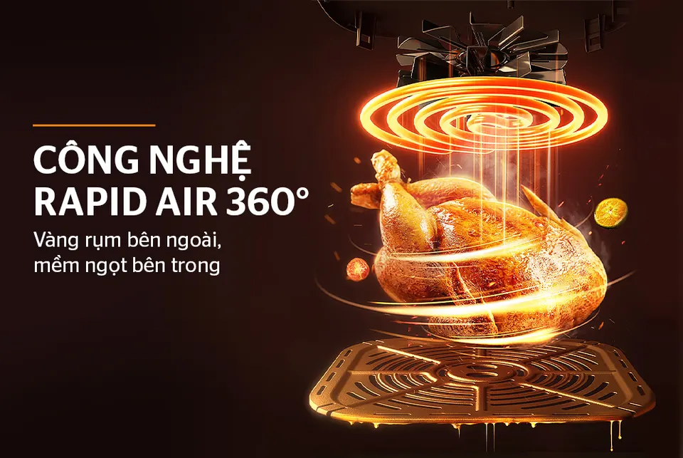 Nồi chiên không dầu 5L SUNHOUSE SHD4021