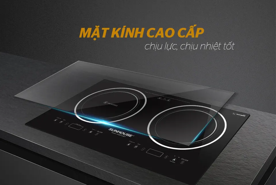 Bếp đôi điện từ hồng ngoại SUNHOUSE SHB9103MT